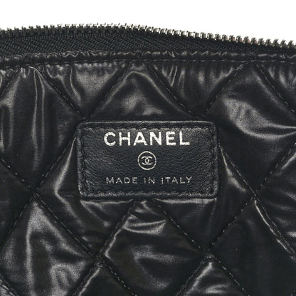 Chanel Tweed Lambskin Quilted Large Cosmetic Case Black 6 of 7
