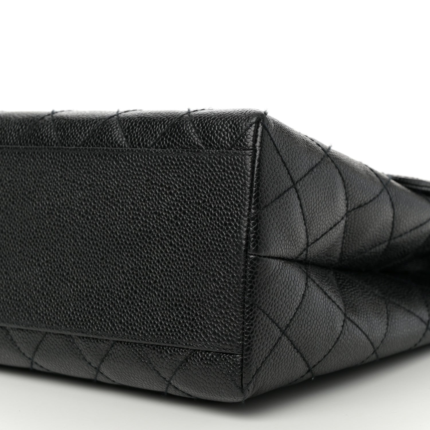 Chanel Caviar Quilted Jumbo Kelly Flap Black 9 of 10
