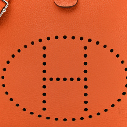 Hermes Taurillon Clemence Evelyne III GM Orange 8 of 10