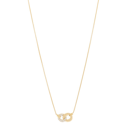 David Yurman 18K Yellow Gold Diamond Pave Extra-Small Belmont Pendant Necklace 1 of 4