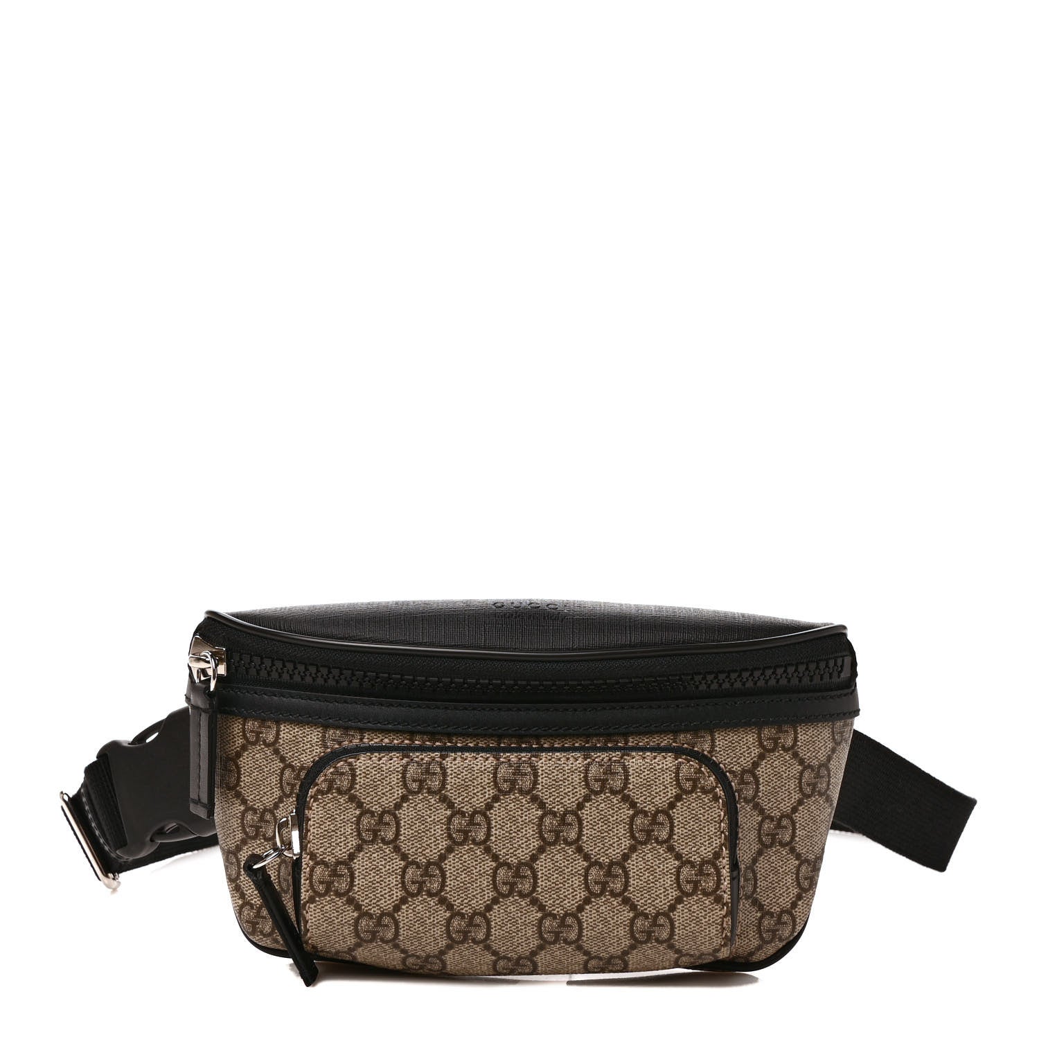 Gucci GG Supreme Monogram Belt Bag Black 1 of 8