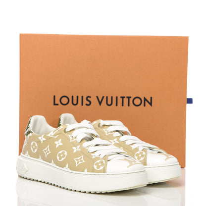Louis Vuitton Monogram Giant Time Out Sneakers 41 Kaki White Beige 14 of 14