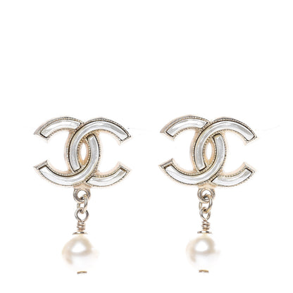 Chanel Pearl CC Drop Earrings Gold 1 of 5