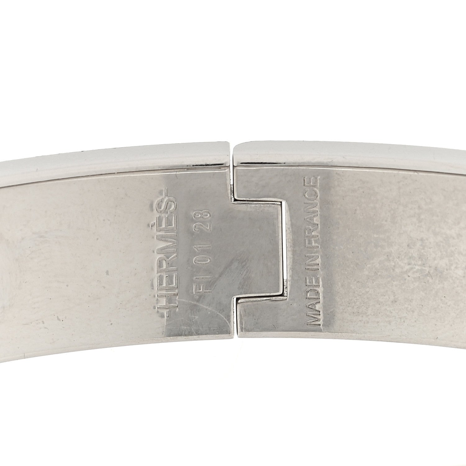 Hermes Enamel Narrow Clic Clac H Bracelet PM White 4 of 5