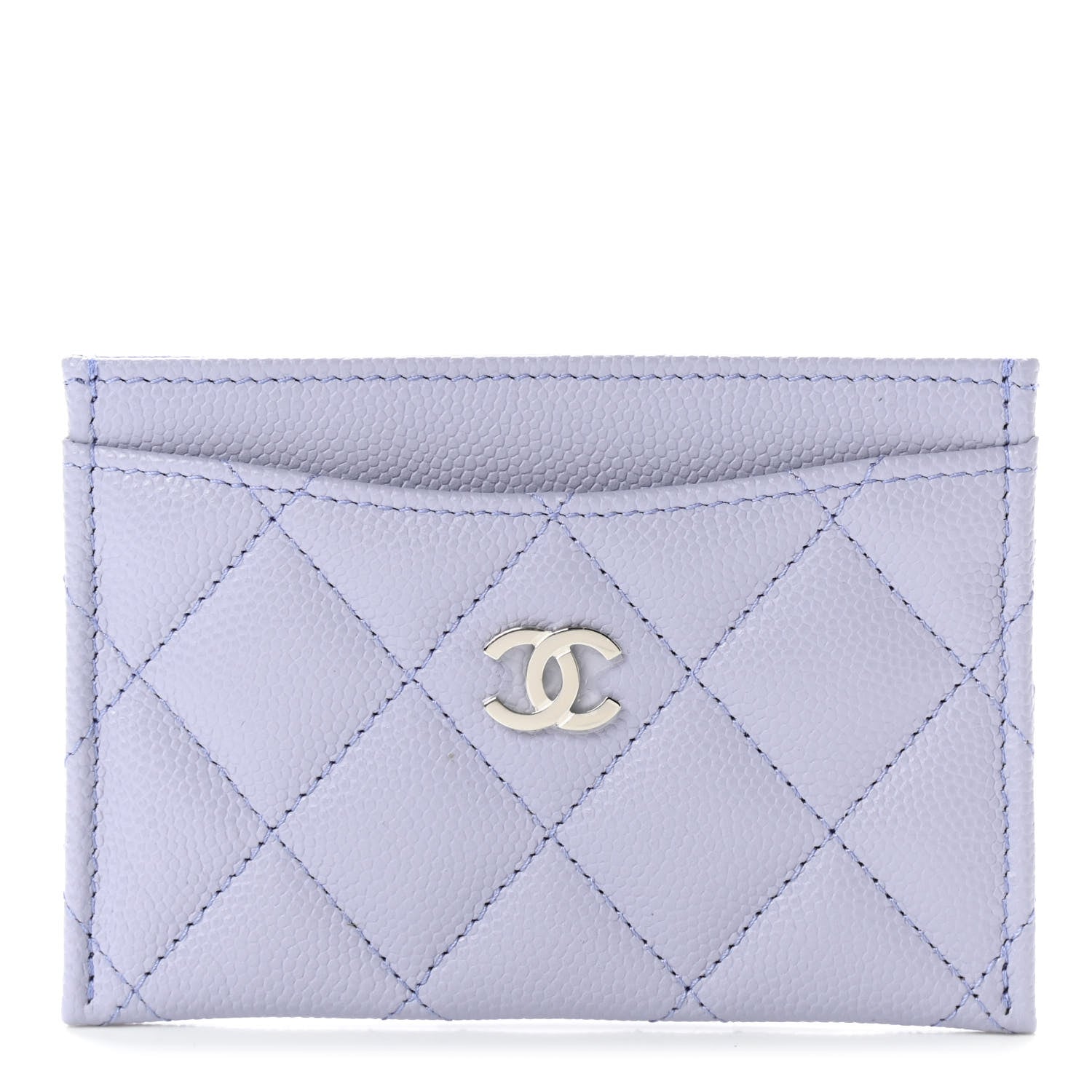 Chanel Caviar Quilted Card Holder Light Purple 1 of 9