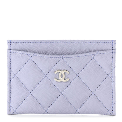 Chanel Caviar Quilted Card Holder Light Purple 1 of 9