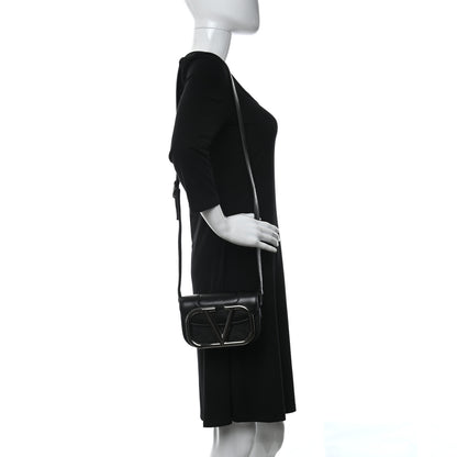 Valentino Garavani Brushed Calfskin Small Supervee Crossbody Bag Black 2 of 8