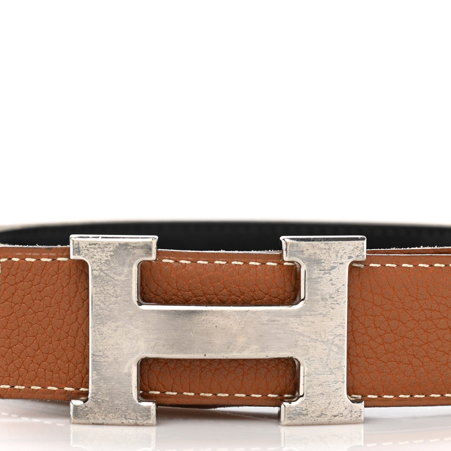 Hermes Box Togo 32mm H Belt 85 Black Gold 9 of 10