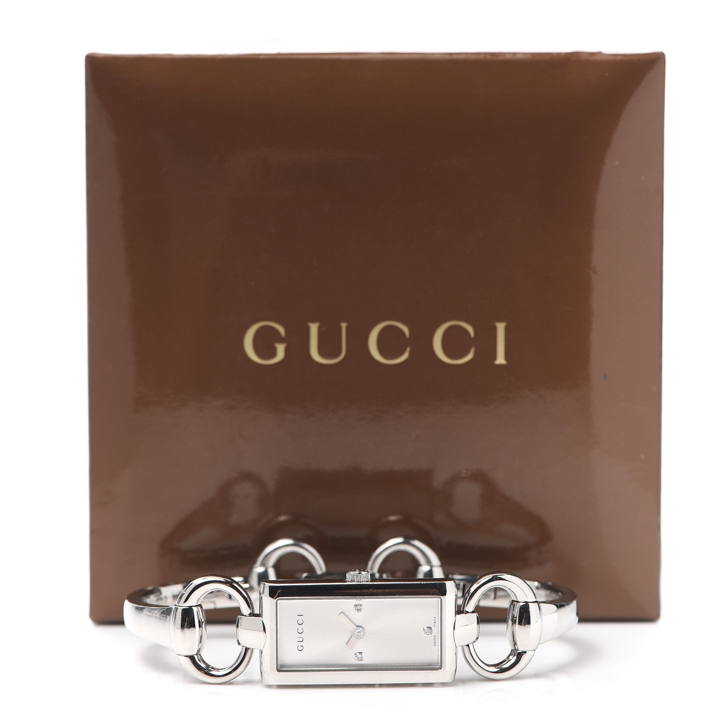Gucci Stainless Steel Diamond 17mm Tornabuoni Quartz Watch 5 of 5