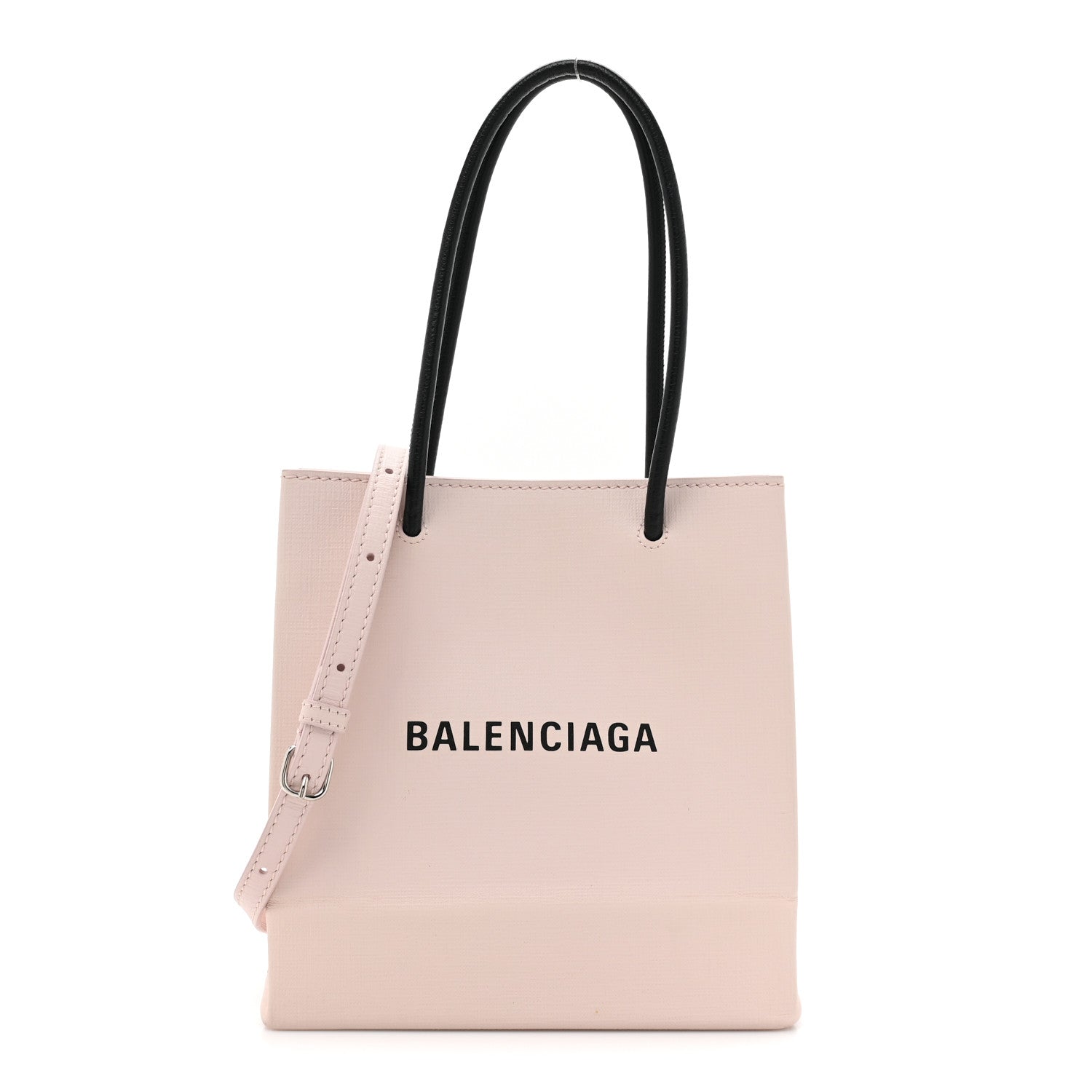 Balenciaga Squared Calfskin Logo North South Shopper Tote XXS Light Rose 1 of 9