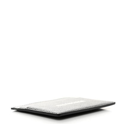 Balenciaga Grained Calfskin Logo Cash Card Holder Black White 3 of 8