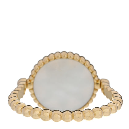 Christian Dior 18K Yellow Gold Diamond Mother of Pearl Rose Des Vents Ring 52 6 4 of 5