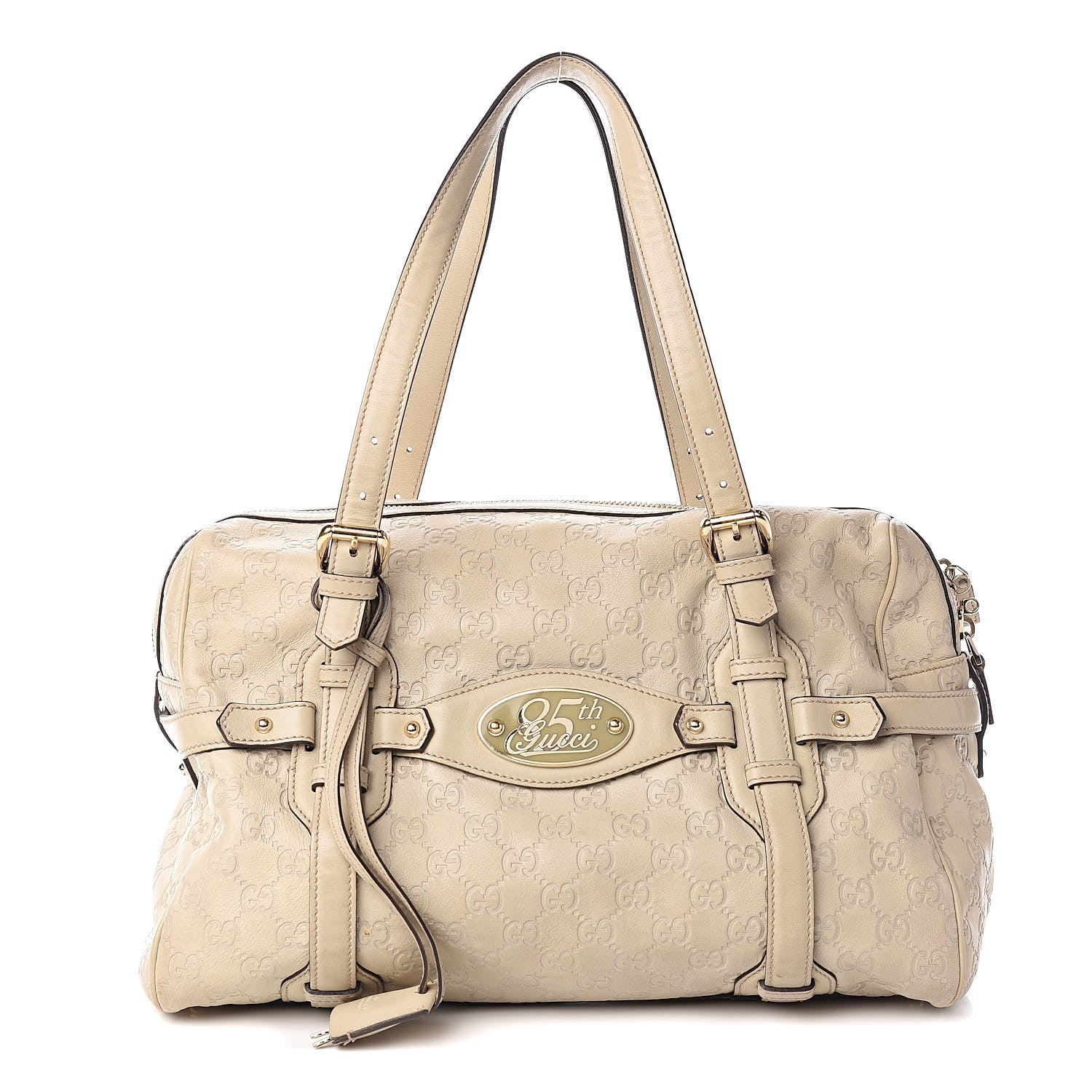 Gucci Guccissima 85th Anniversary Large Boston White 1 of 11