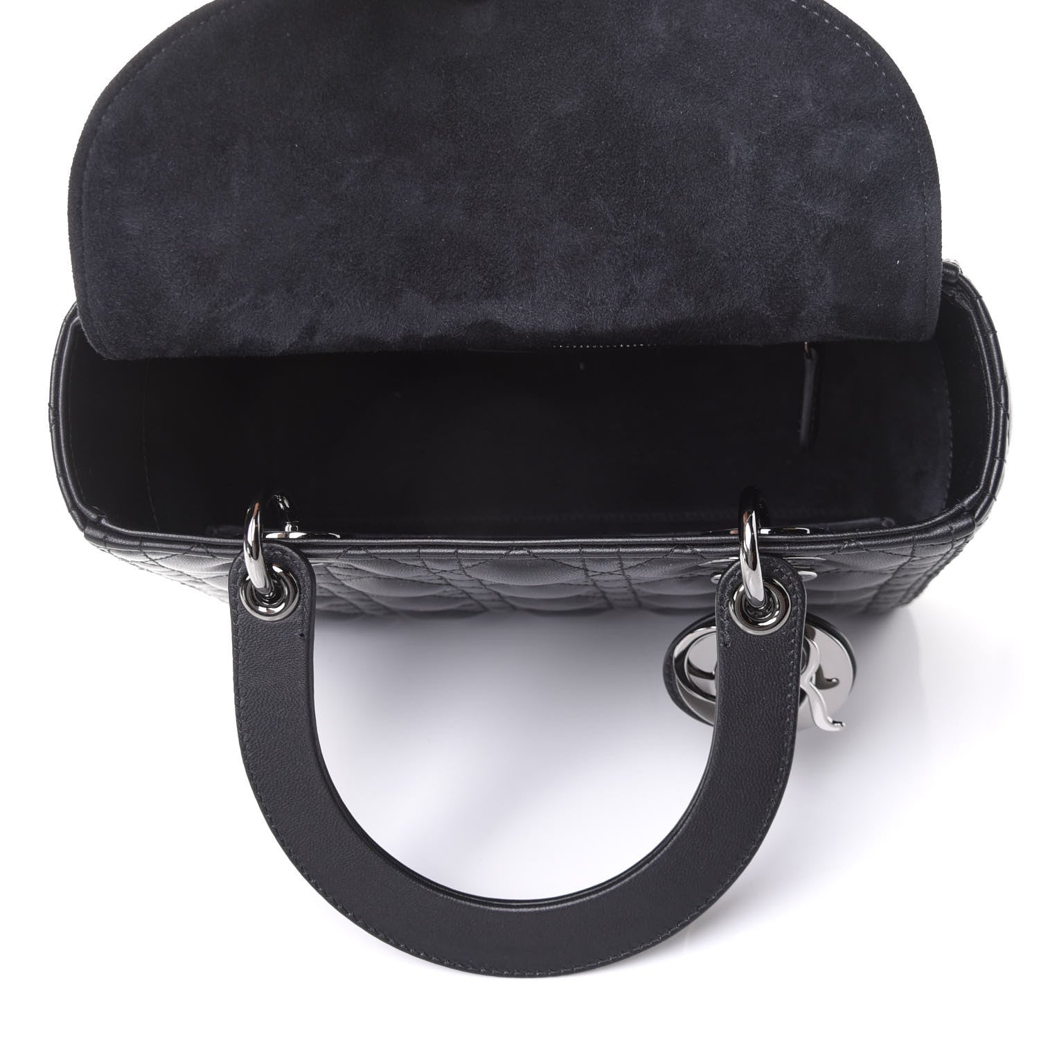 Christian Dior Lambskin Cannage Medium Lady Dior Black 5 of 10
