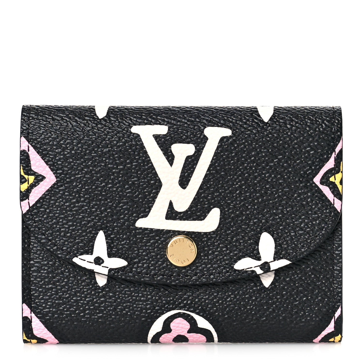 Louis Vuitton Monogram Giant Wild At Heart Rosalie Coin Purse Black 1 of 8