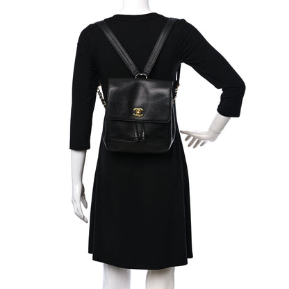 Chanel Caviar CC Backpack Black 2 of 9