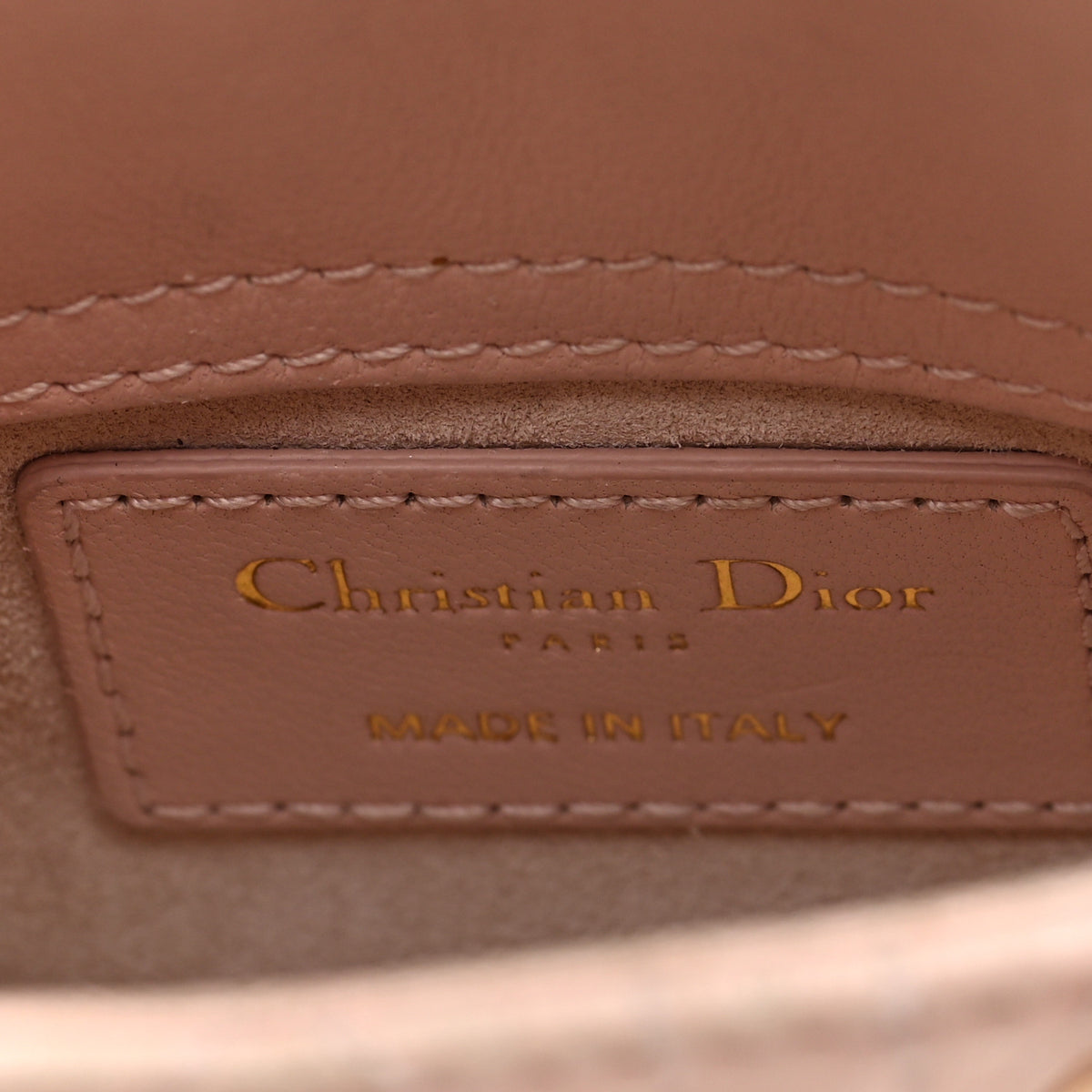 Christian Dior Lambskin Cannage Micro Lady Dior Powder Pink 6 of 9