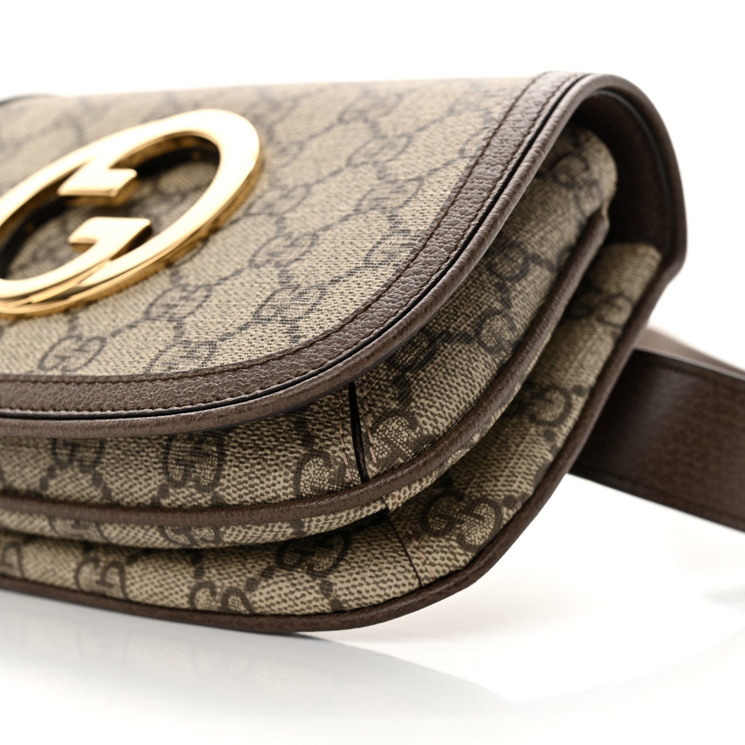 Gucci GG Supreme Monogram Textured Dollar Calfskin Blondie Belt Bag 115 46 Beige Ebony New Acero 10 of 10