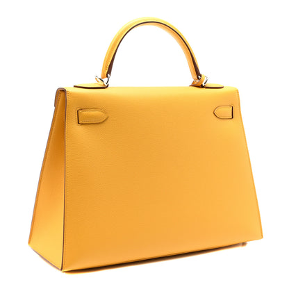 Hermes Epsom Kelly Sellier 32 Jaune Ambre 3 of 9