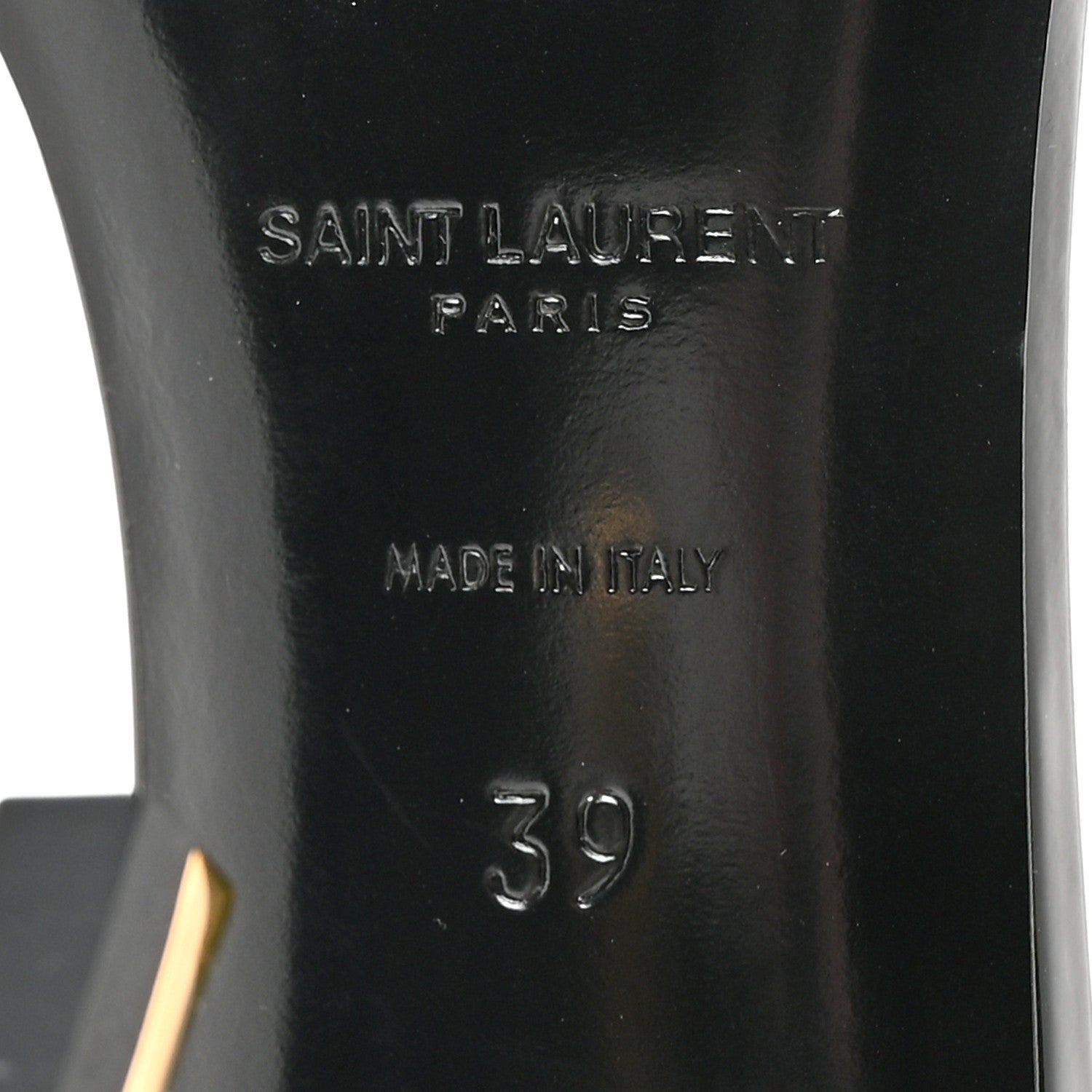 Saint Laurent Patent Calfskin Opyum 85 Sandals 39 Black 7 of 13