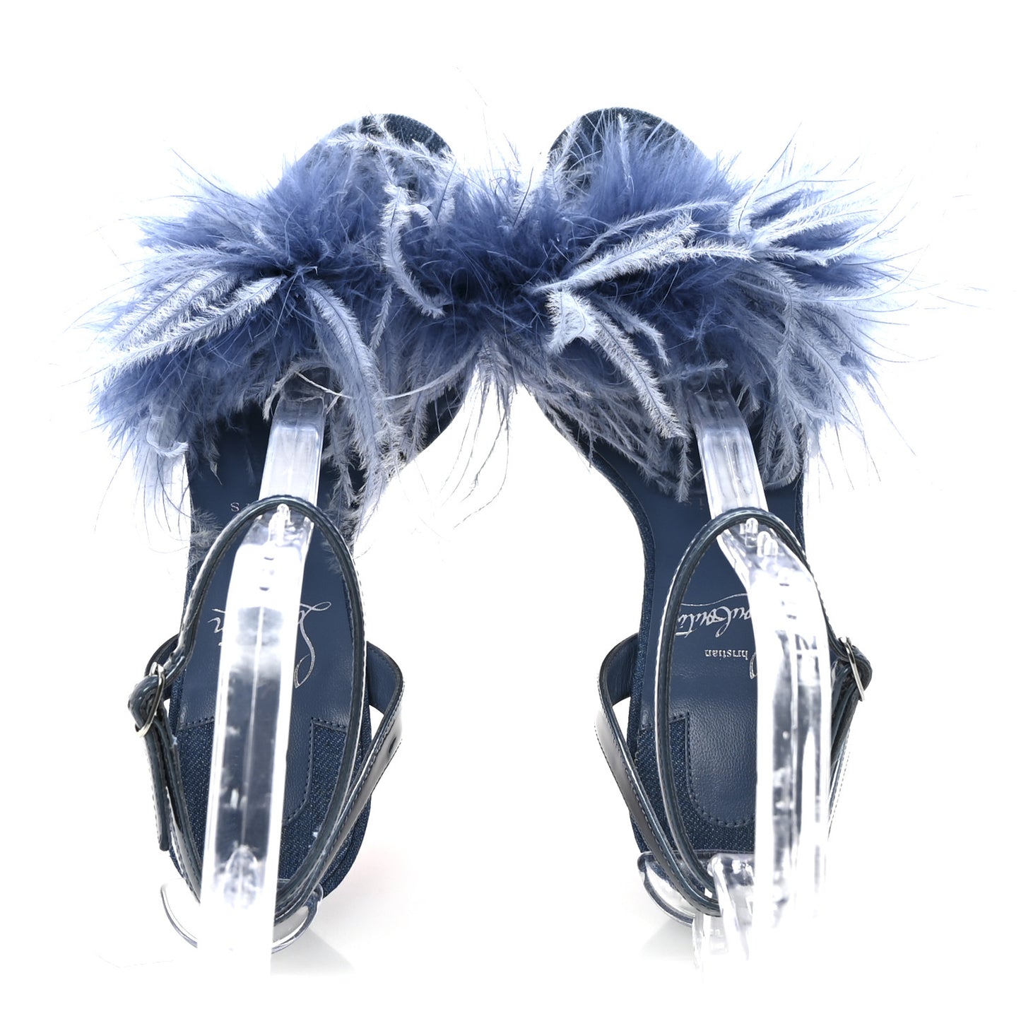 Denim Patent Loubipoupi 100 Sandals 38 Blue