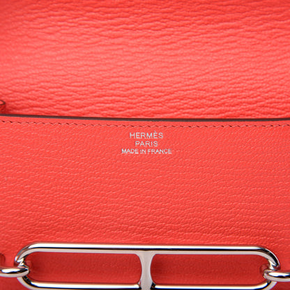 Hermes Chevre Mysore Roulis Slim Wallet Rose Texas 7 of 9