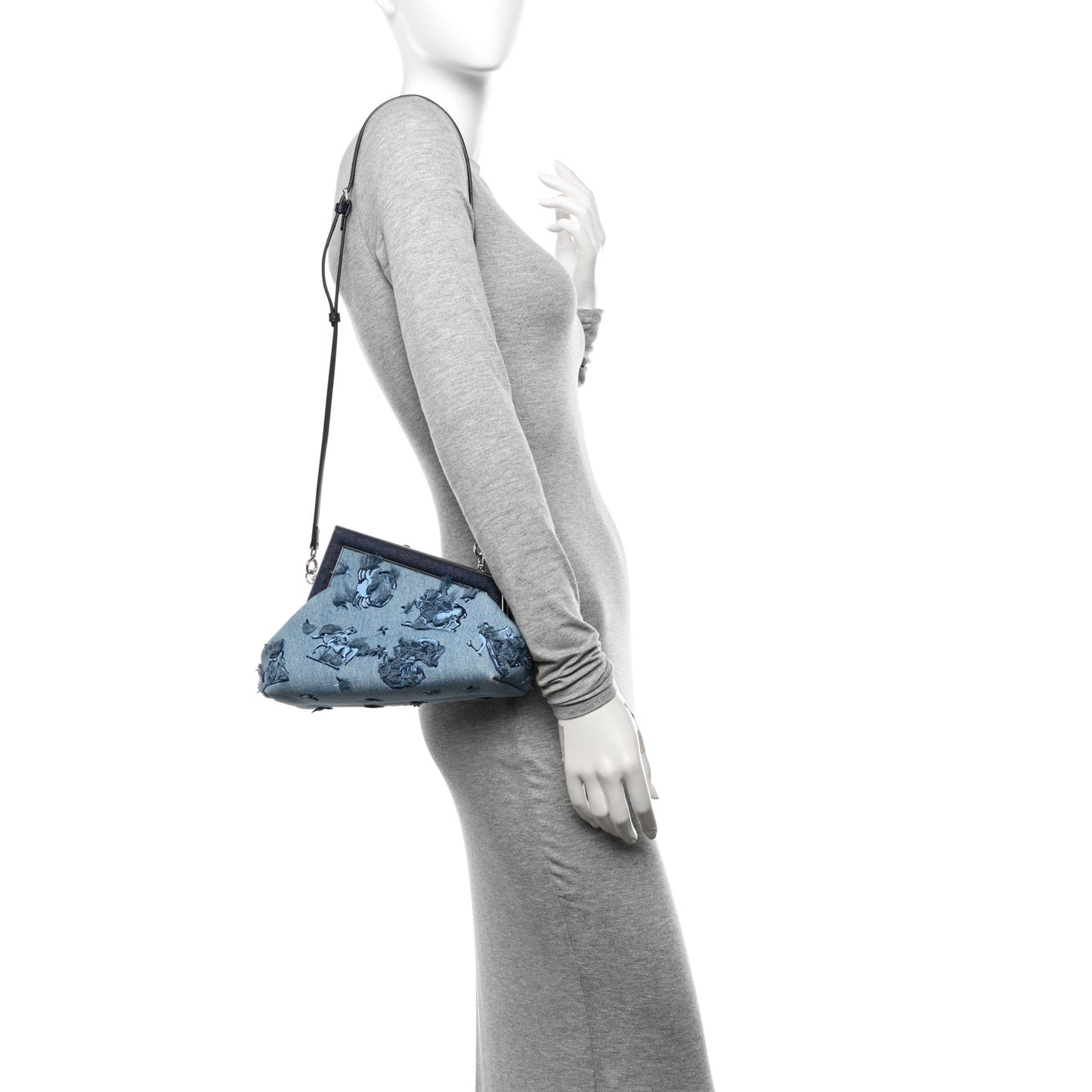 Denim Embroidered Astrology Small Fendi First Chiaro