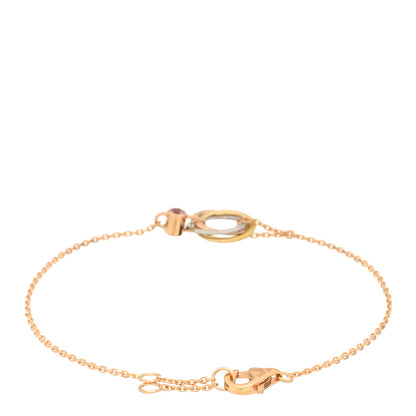 Cartier 18K Pink Yellow White Gold Pink Sapphire Trinity Bracelet 2 of 3