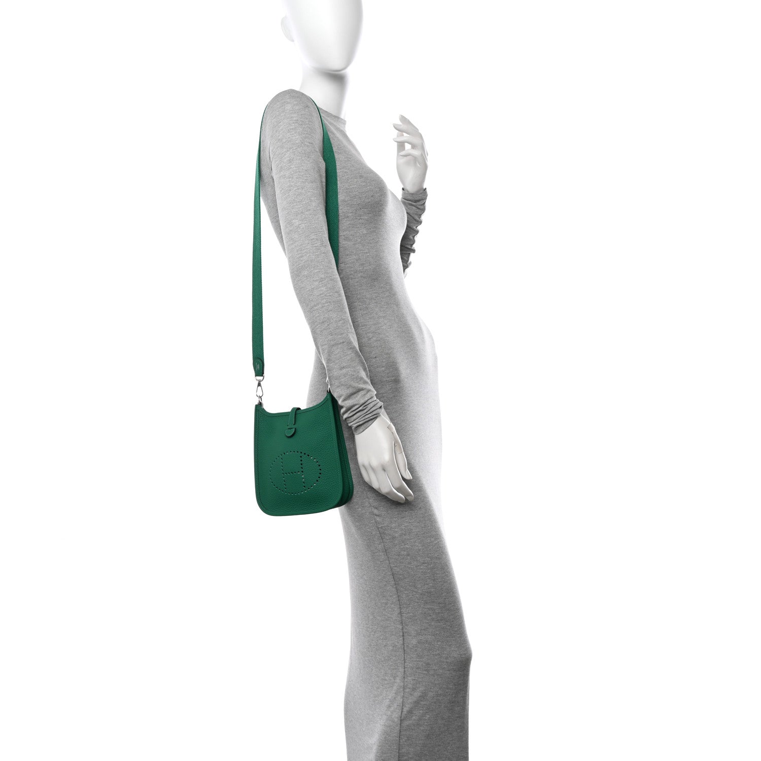 Hermes Taurillon Clemence Evelyne TPM Vert Vertigo 2 of 10
