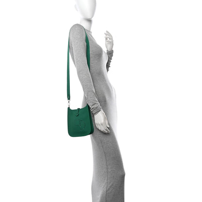 Hermes Taurillon Clemence Evelyne TPM Vert Vertigo 2 of 10