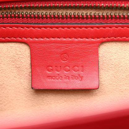 Gucci Calfskin Sylvie Web Small Queen Margaret Top Handle Bag Blue Agata Hibiscus Red Mystic White Sugar Pink 6 of 15