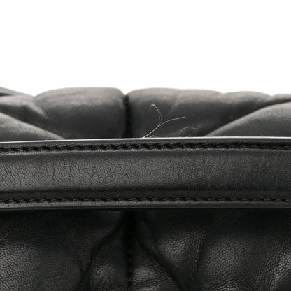 Saint Laurent Lambskin Quilted Monogram Monochrome Medium Loulou Puffer Chain Satchel Black 11 of 11
