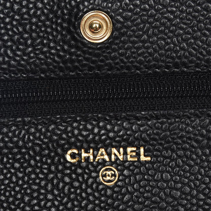 Chanel Caviar Quilted Wallet On Chain WOC Black 6 of 9