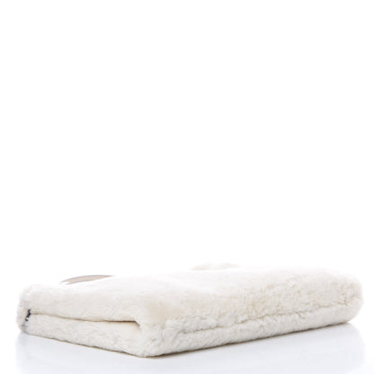 Fendi Shearling Peekaboo Iconic Clutch White Papavero 4 of 8