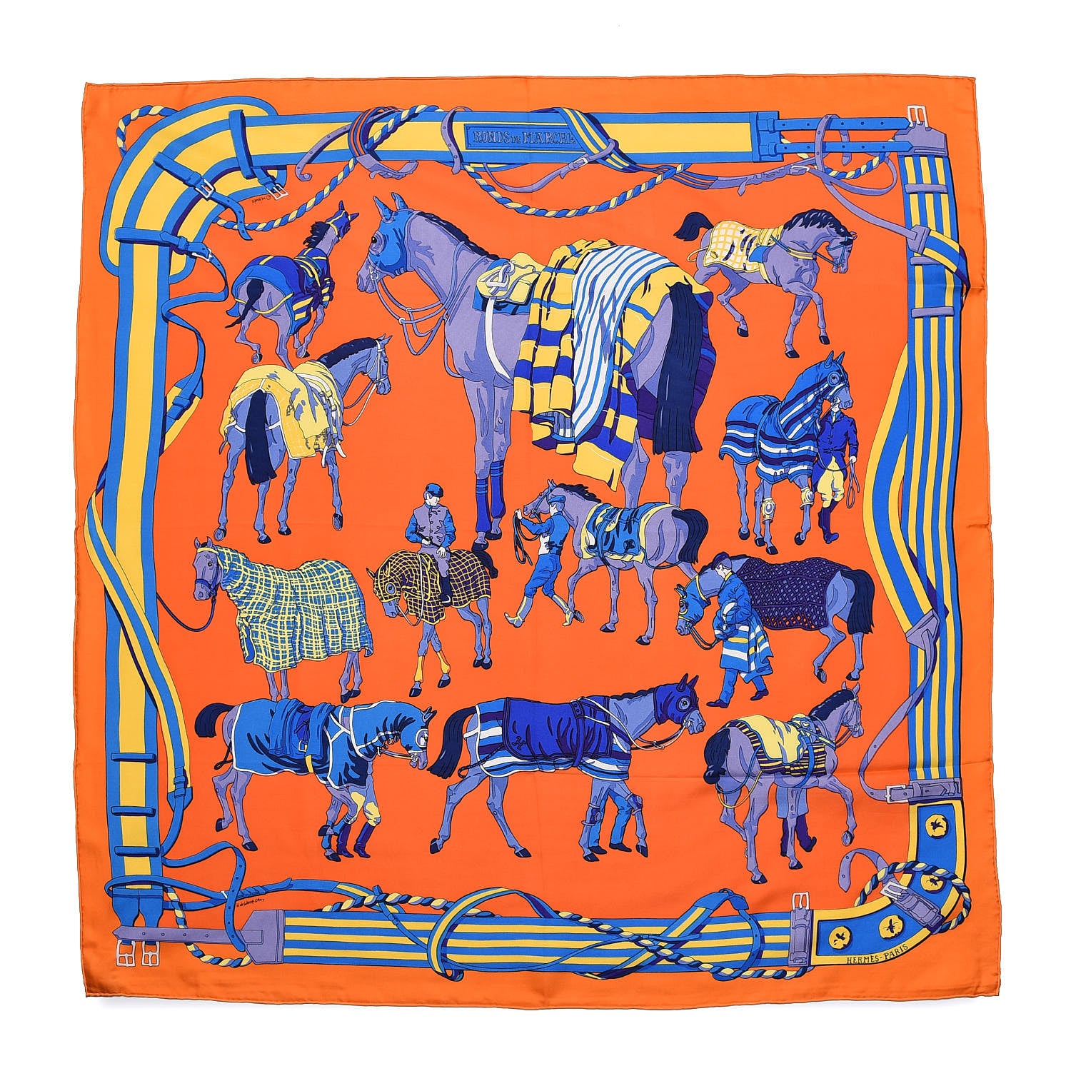 Hermes Silk Ronds De Marche Scarf 90 1 of 10