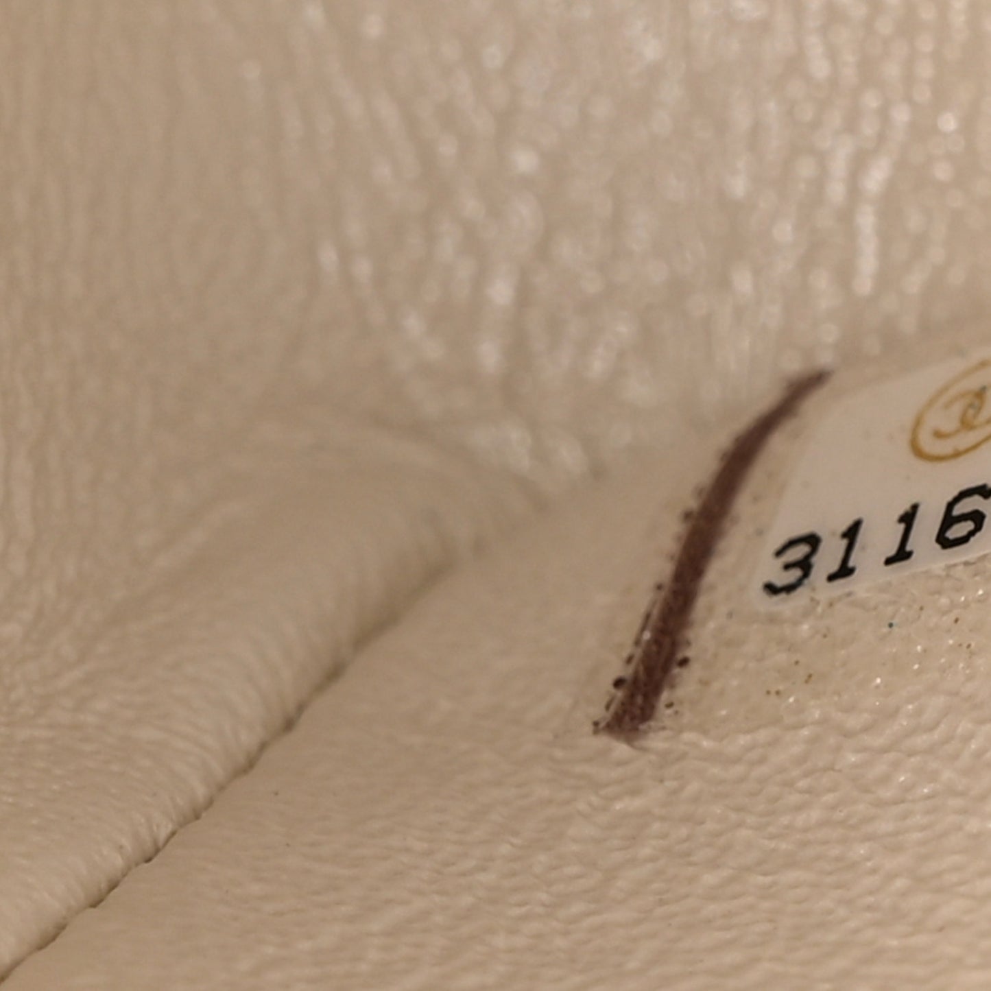 Iridescent Calfskin Quilted Medium Double Flap White
