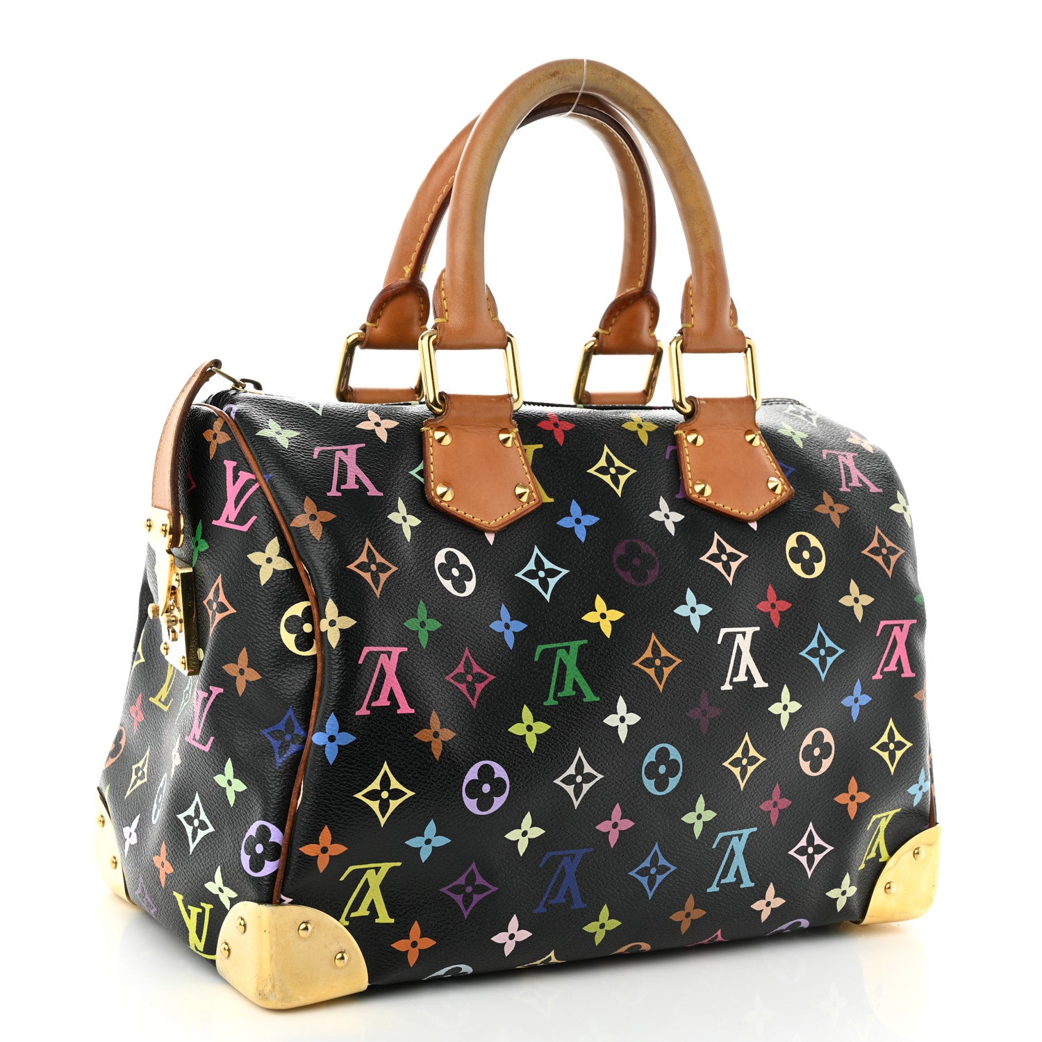 Louis Vuitton Monogram Multicolor Speedy 30 Black 3 of 9