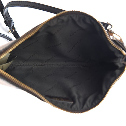 Burberry Haymarket Check Small Peyton Crossbody Clutch Bag Chocolate 5 of 13
