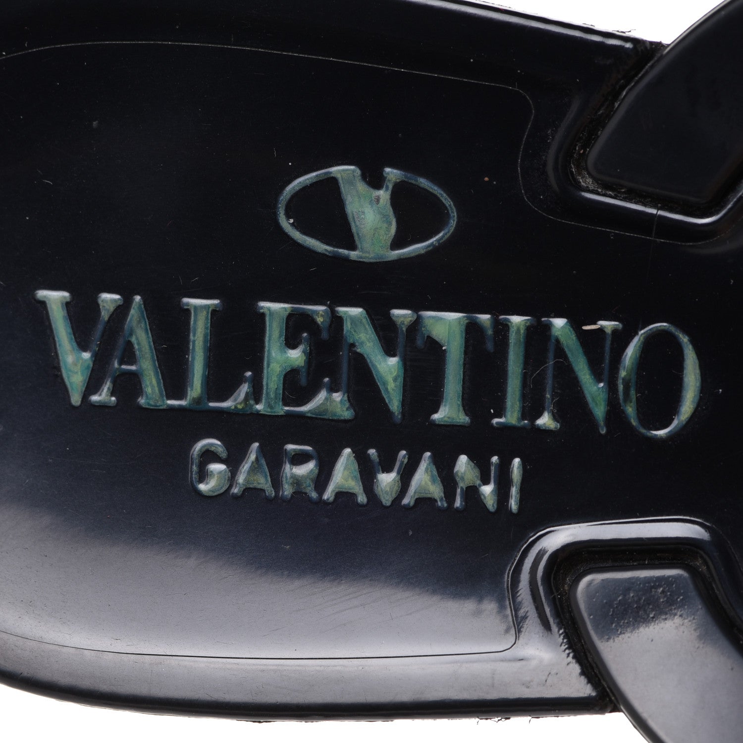 Valentino Garavani PVC Jelly Rockstud Bow Thong Sandals 38 Black 5 of 8