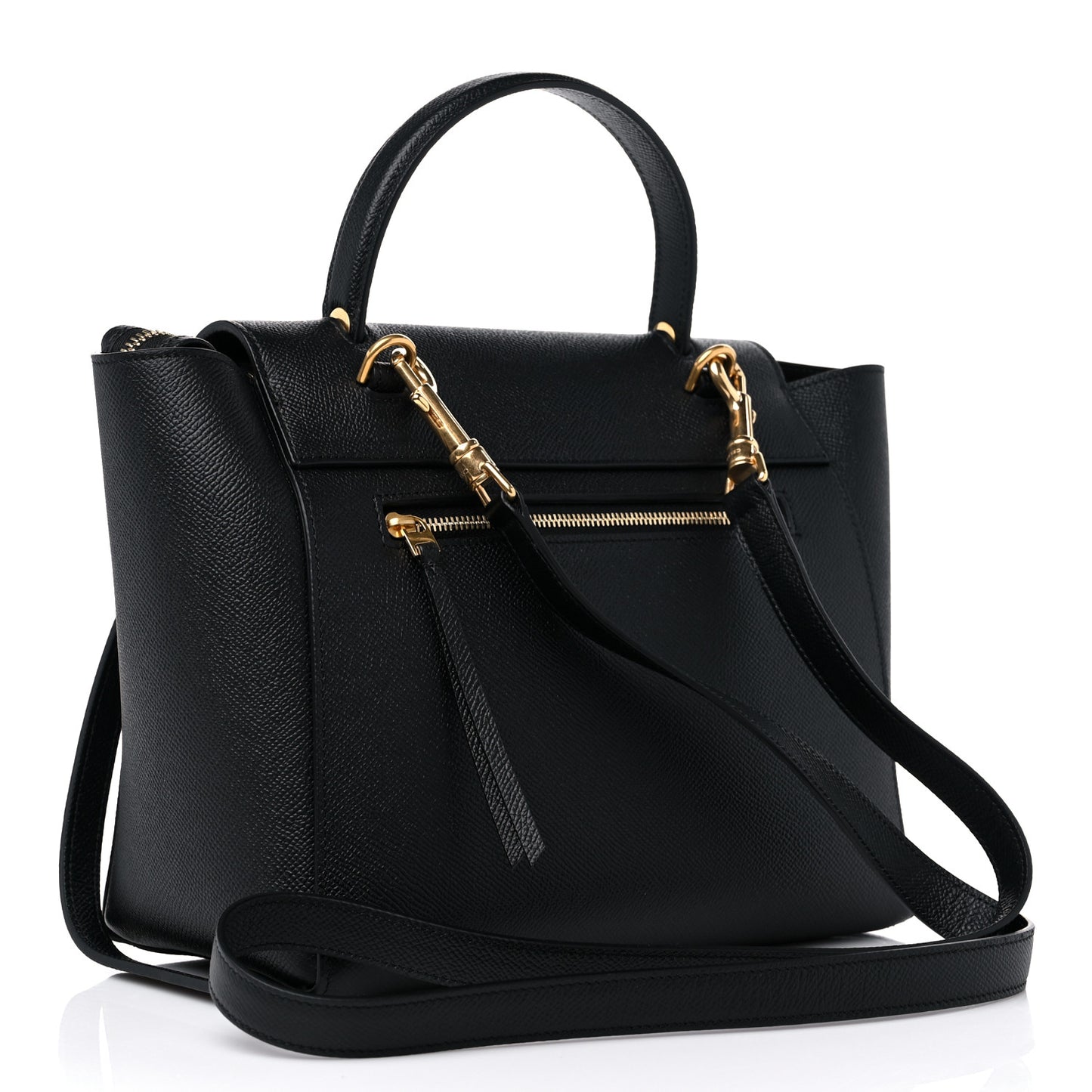 Grained Calfskin Micro Belt Bag Black