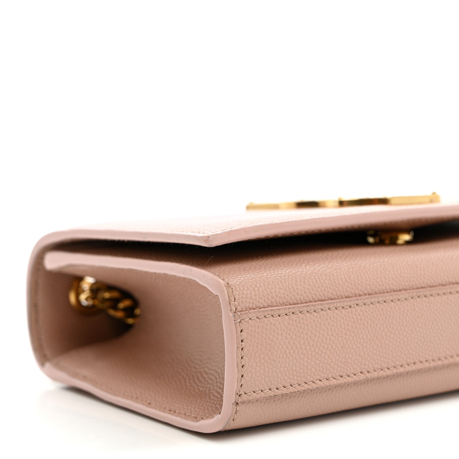 Saint Laurent Grain De Poudre Small Monogram Kate Satchel Pale Blush 8 of 11