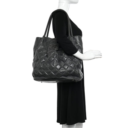 Chanel Calfskin Sloane Square Tote Grey 3 of 10