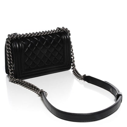 Chanel Lambskin Quilted Small Boy Flap Black 3 of 8