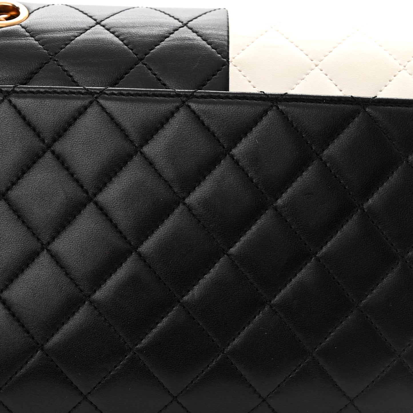 Lambskin Quilted Colorblock Pagoda Flap Black White Red Navy
