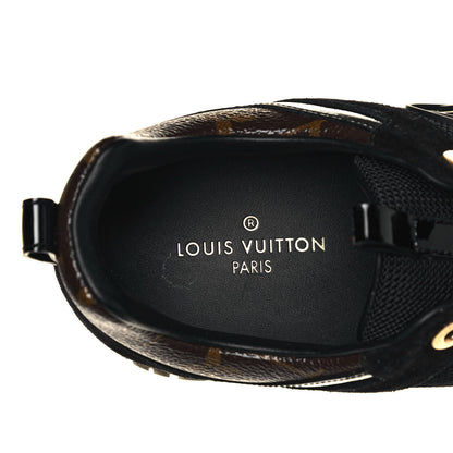 Louis Vuitton Suede Monogram Run Away Sneakers 38 Black 7 of 8