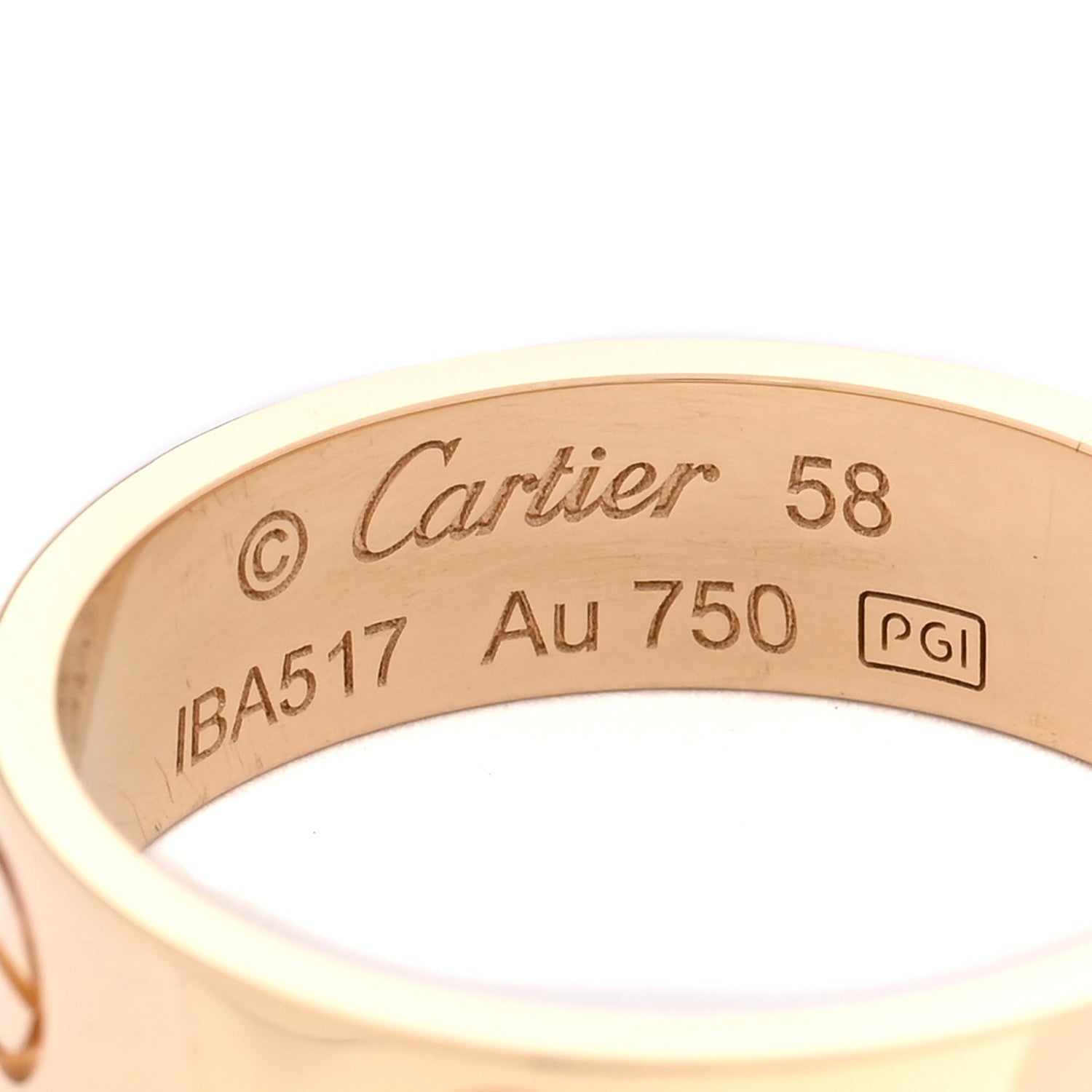 Cartier 18K Yellow Gold 5.5mm LOVE Ring 58 8.5 3 of 3