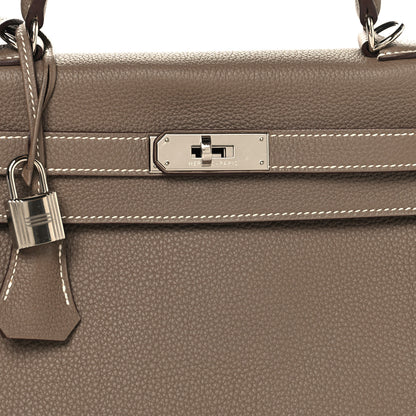 Hermes Togo Kelly Retourne 25 Etoupe 8 of 15