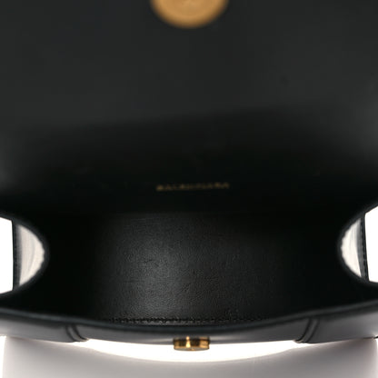 Balenciaga Shiny Box Calfskin Hourglass Top Handle Bag XS Black 5 of 9