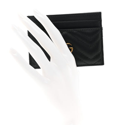 Gucci Calfskin Matelasse GG Marmont Card Holder Black 2 of 6