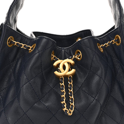 Chanel Caviar Quilted Small Chanel 25 Handbag Dark Navy 8 of 12